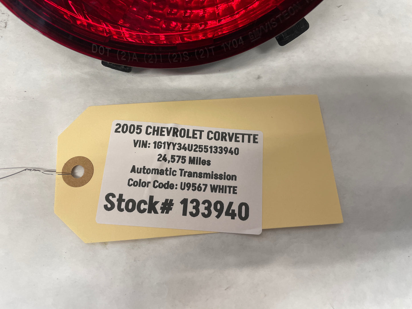 2005 Chevy C6 Corvette RH Passenger Taillight Tail Light Lamp OEM - Day's Parts Yard