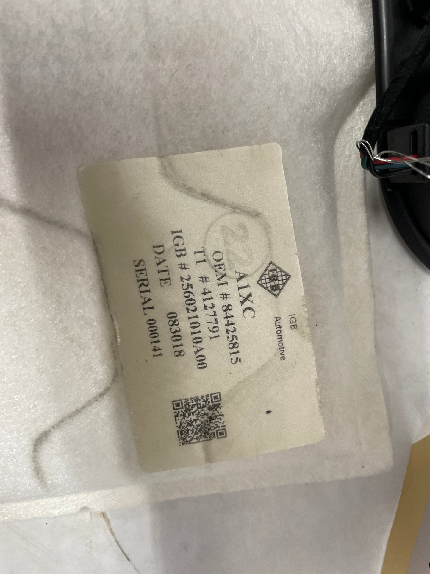 2019 Chevy Camaro SS RH Passenger Seat Back Mat OEM - Day's Parts Yard