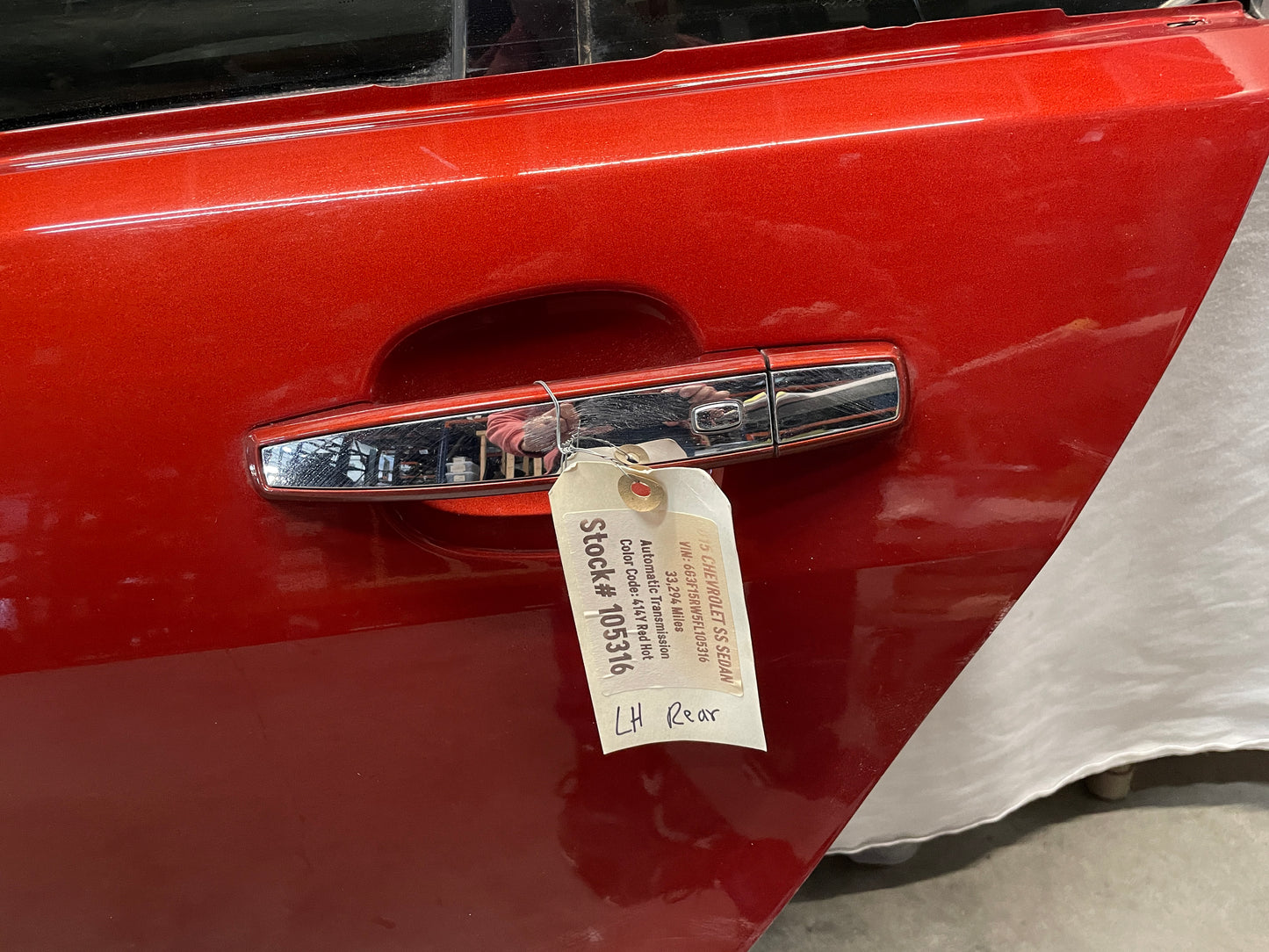 2015 Chevy SS Sedan LH Driver Rear Exterior Door OEM - Day's Parts Yard