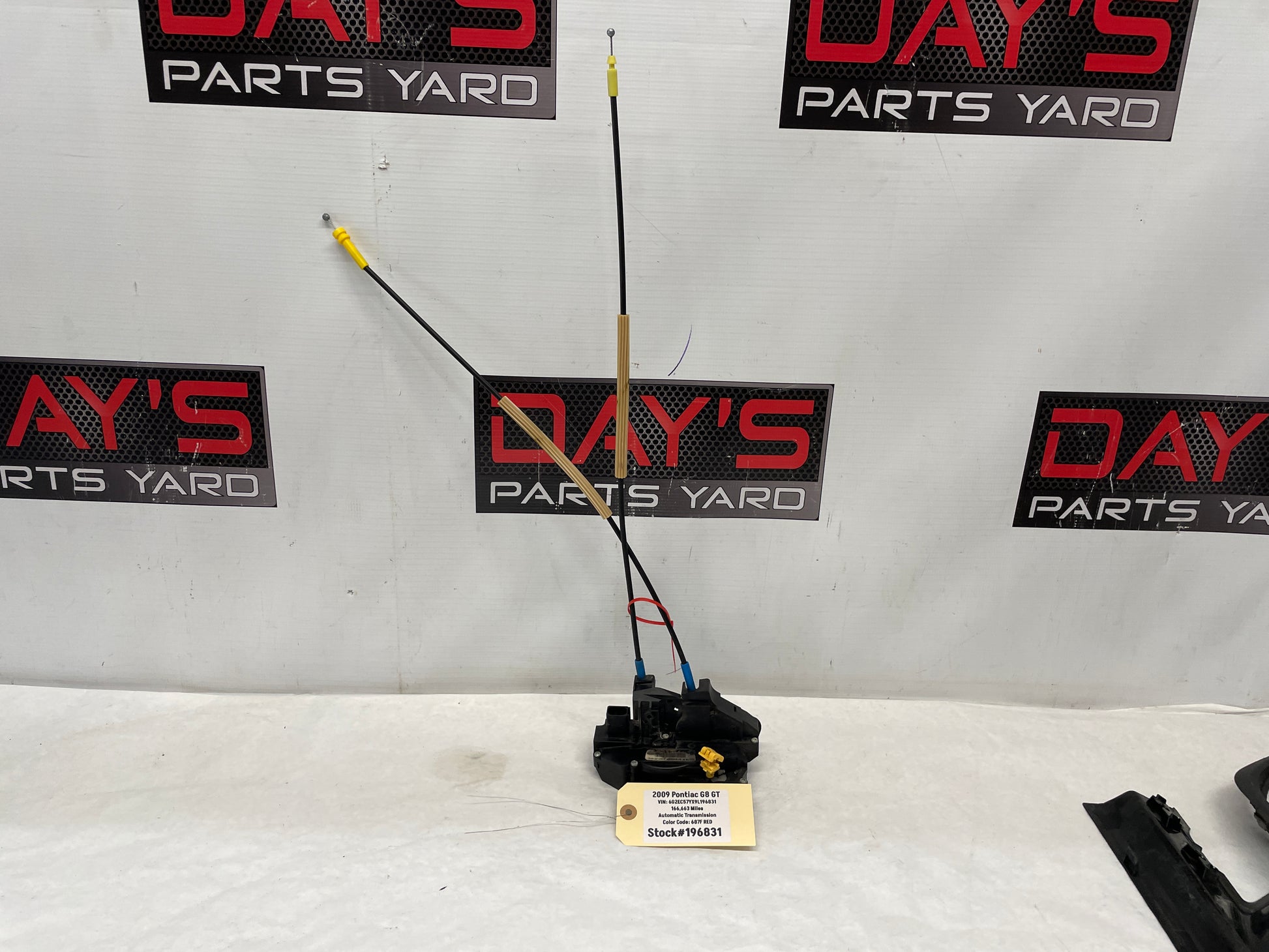 2009 Pontiac G8 GT RH Passenger Rear Door Lock Actuator OEM - Day's Parts Yard