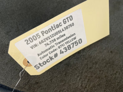 2005 Pontiac GTO Front and Rear Floor Mats OEM