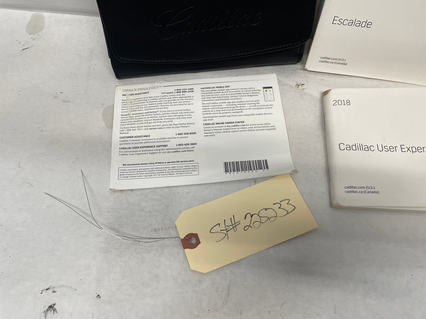 2018 Cadillac Escalade Owners Manual Book Booklet OEM