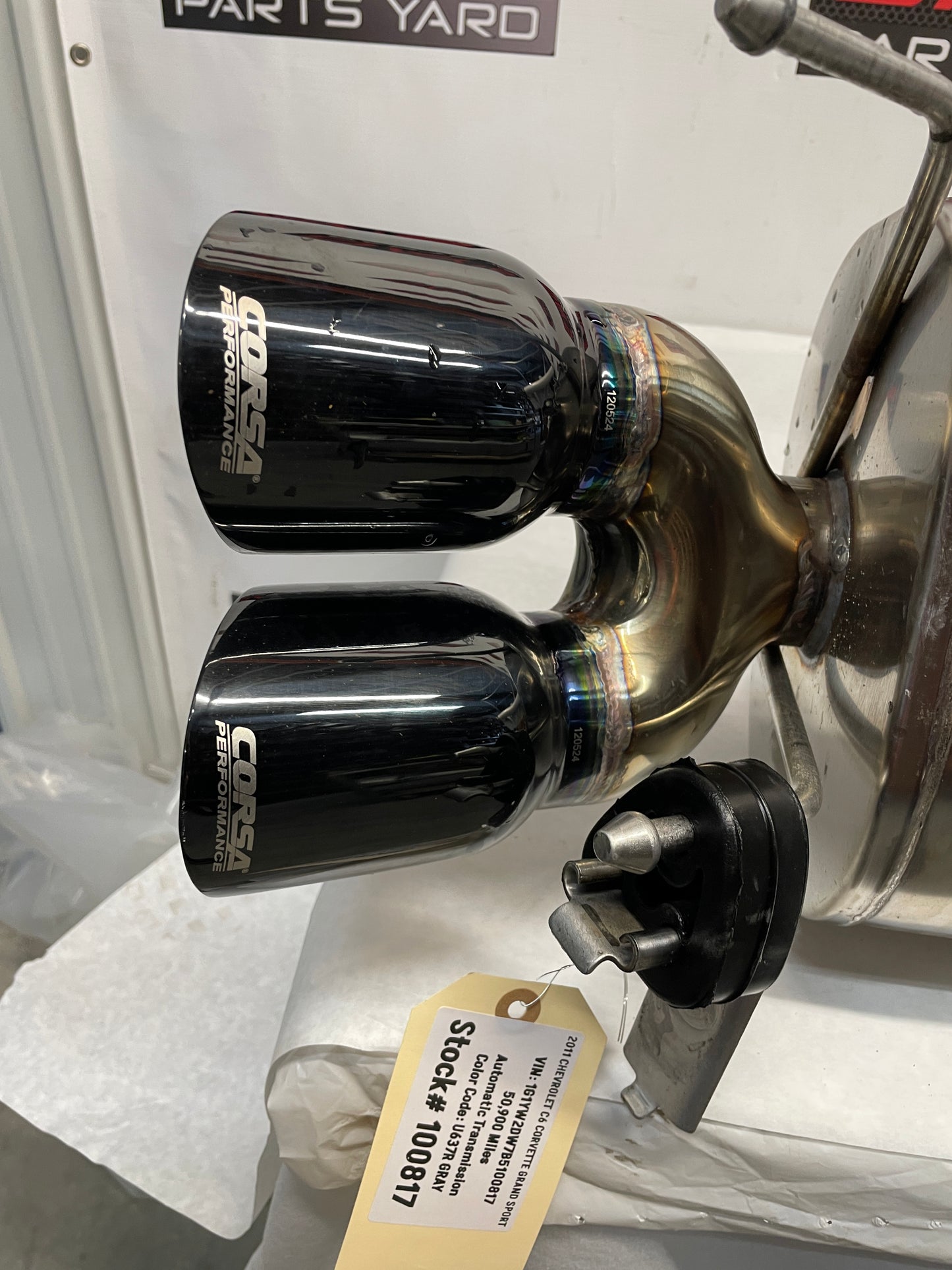 2011 Chevy C6 Corvette Grand Sport Corsa Muffler w/ X Pipe Exhaust - Day's Parts Yard