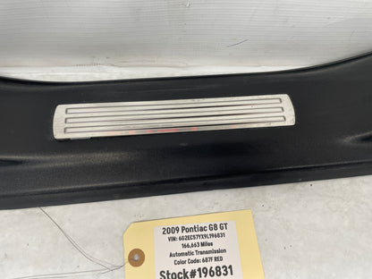 2009 Pontiac G8 GT LH Driver Rear Door Sill Kick Panel Scuff Plate OEM - Day's Parts Yard