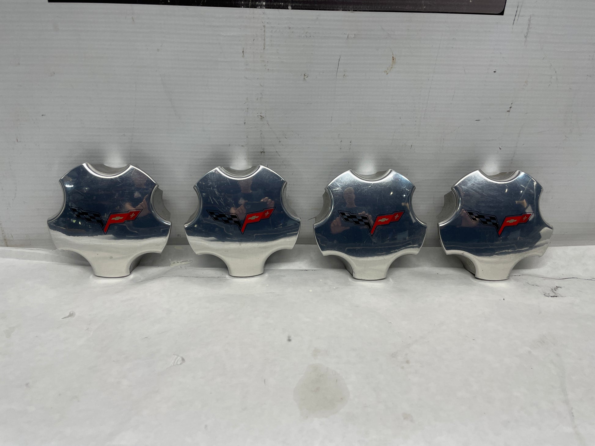 2005 Chevy C6 Corvette Factory OEM Wheels w/ Center Caps 19X8.5 19X10 - Day's Parts Yard