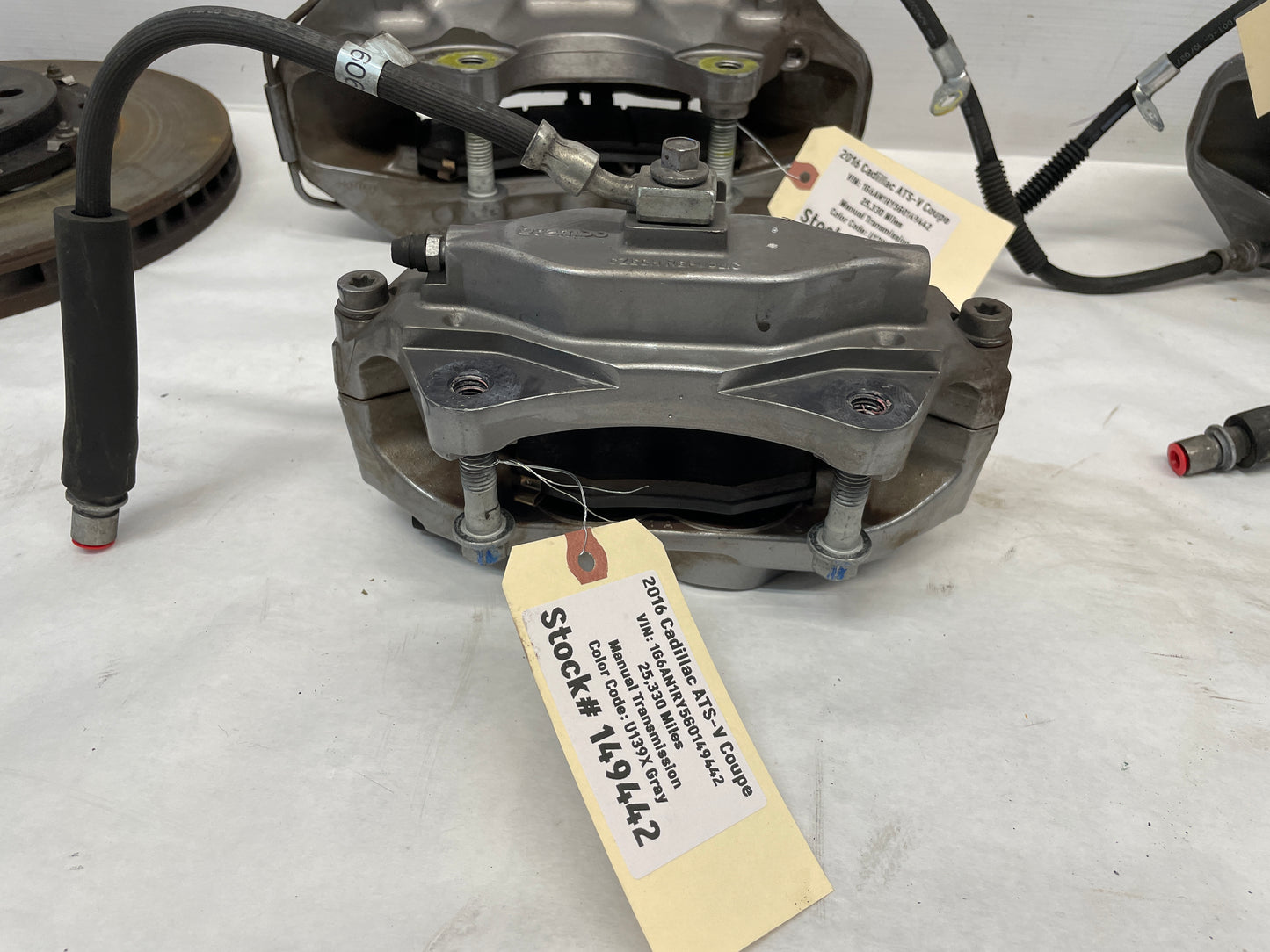 2016 Cadillac ATS-V Brembo Brake Calipers & Rotors Front & Rear OEM