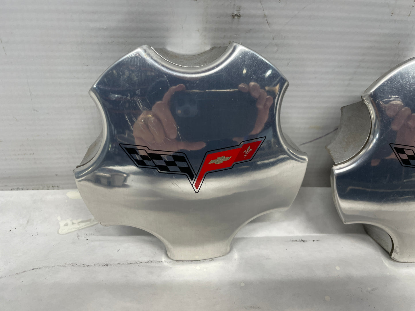 2005 Chevy C6 Corvette Factory OEM Wheels w/ Center Caps 19X8.5 19X10 - Day's Parts Yard