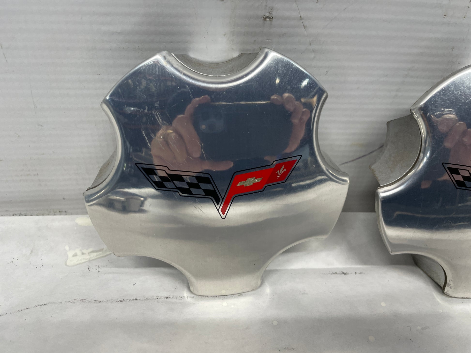 2005 Chevy C6 Corvette Factory OEM Wheels w/ Center Caps 19X8.5 19X10 - Day's Parts Yard