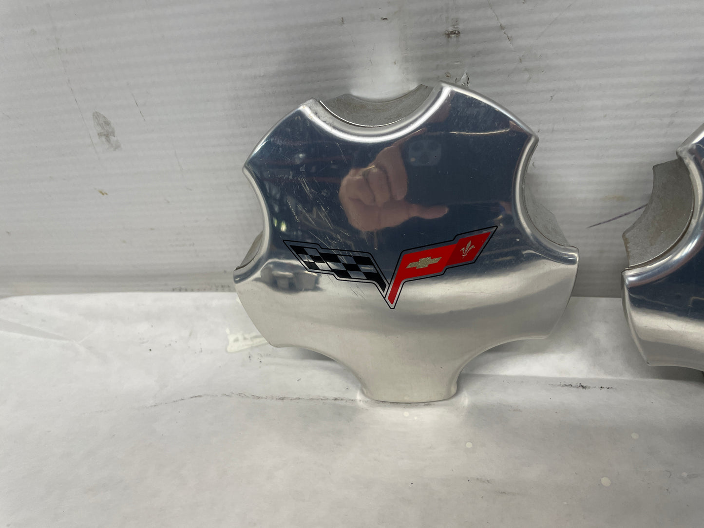 2005 Chevy C6 Corvette Factory OEM Wheels w/ Center Caps 19X8.5 19X10 - Day's Parts Yard