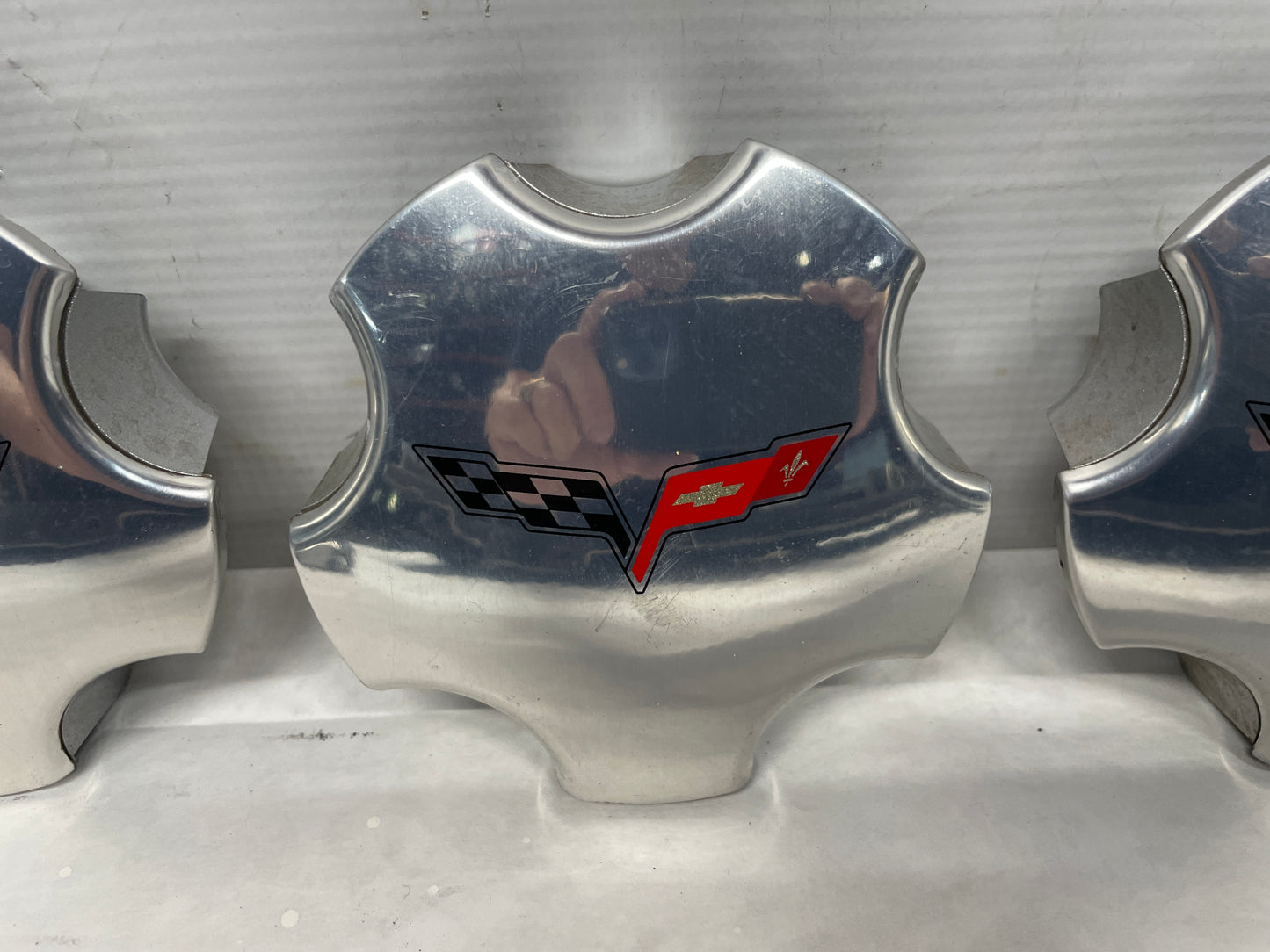 2005 Chevy C6 Corvette Factory OEM Wheels w/ Center Caps 19X8.5 19X10 - Day's Parts Yard