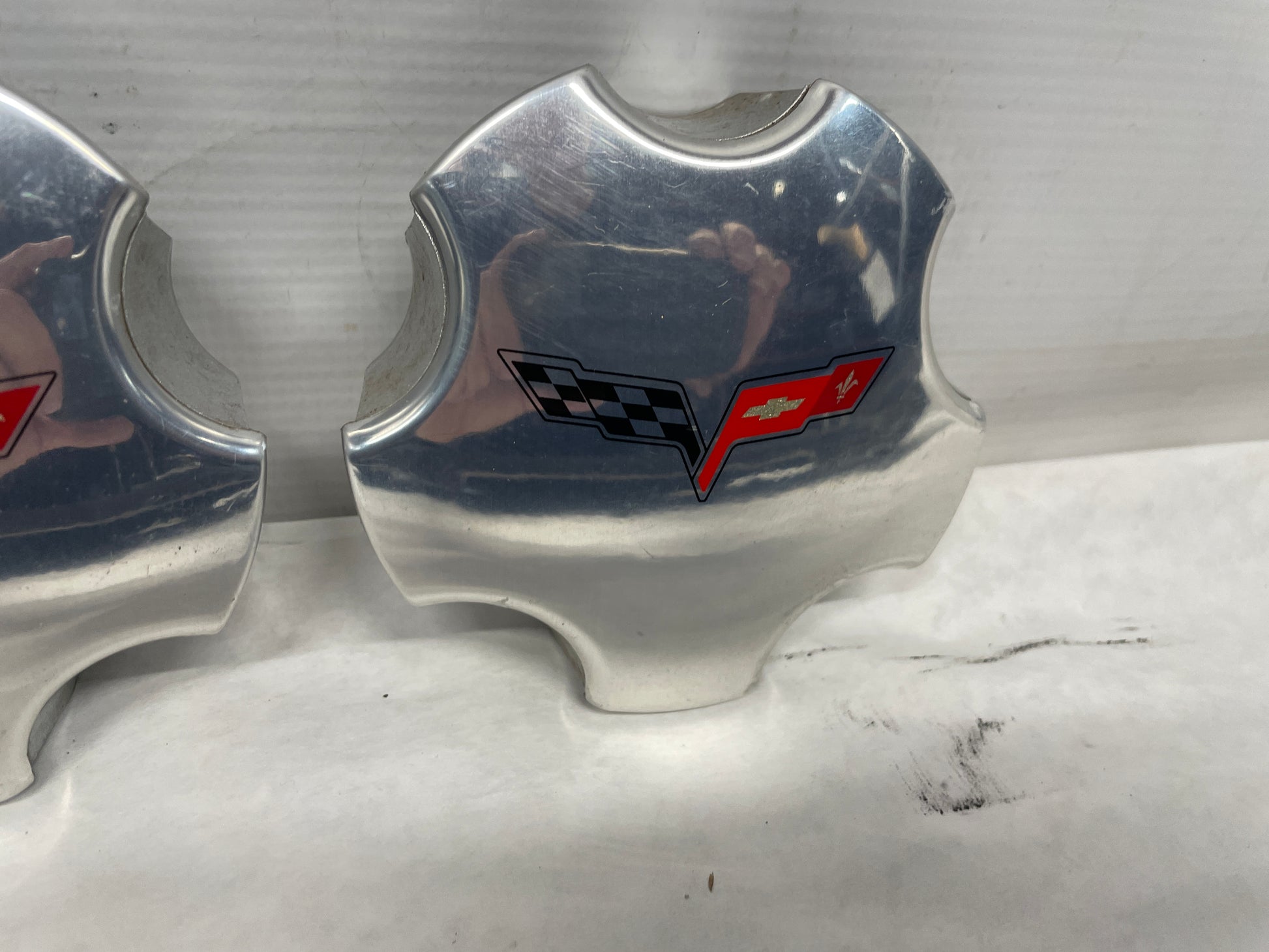 2005 Chevy C6 Corvette Factory OEM Wheels w/ Center Caps 19X8.5 19X10 - Day's Parts Yard