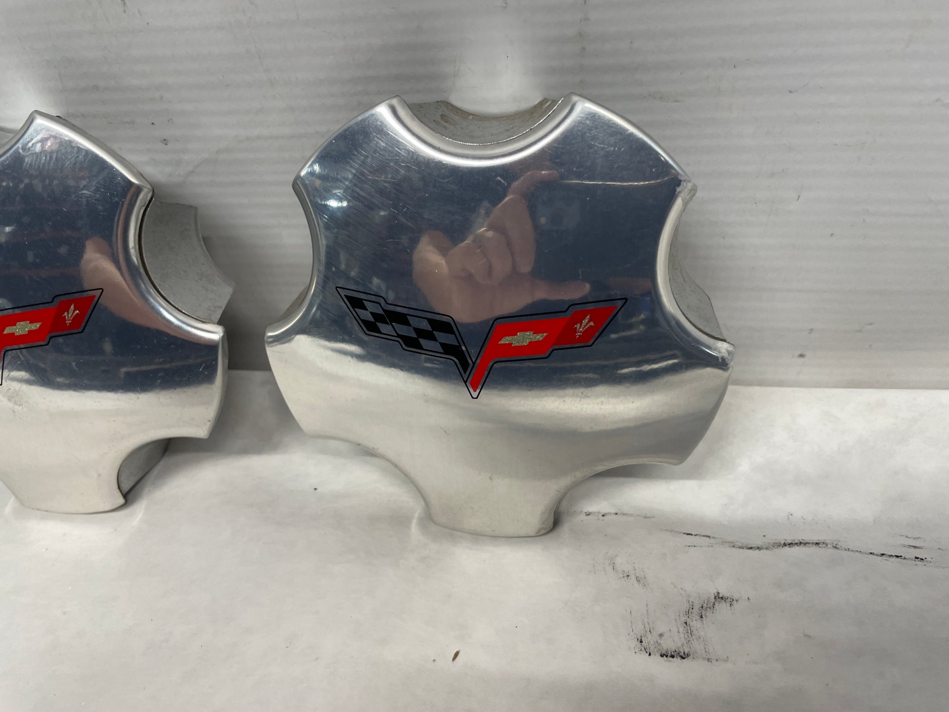 2005 Chevy C6 Corvette Factory OEM Wheels w/ Center Caps 19X8.5 19X10 - Day's Parts Yard