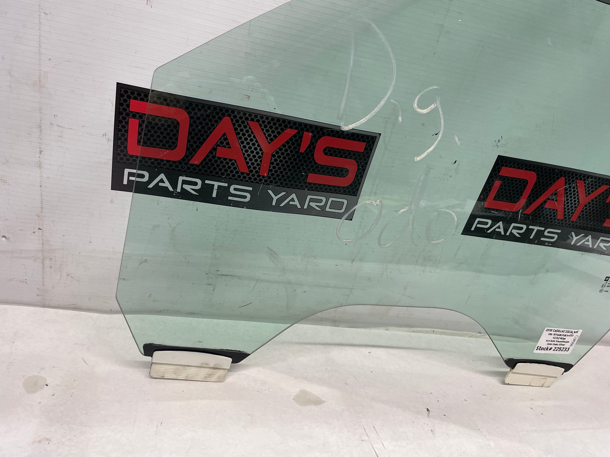 2018 Cadillac Escalade LH Driver Front Door Window Glass OEM - Day's Parts Yard
