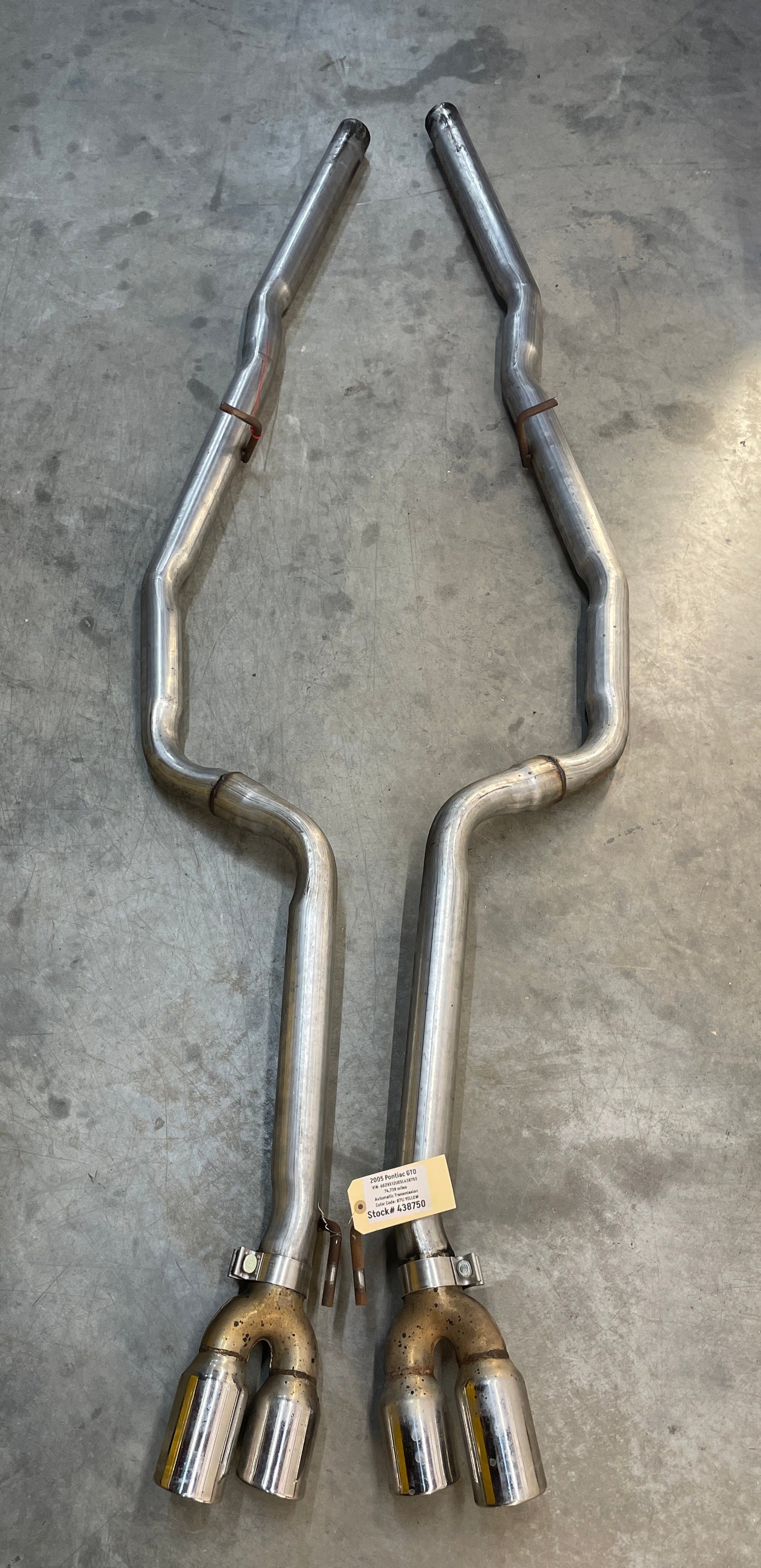 2005 Pontiac GTO Straight Pipe Exhaust