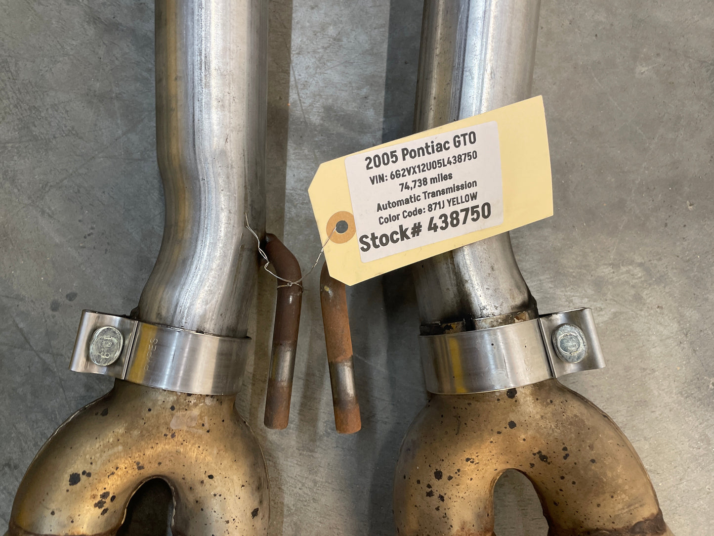 2005 Pontiac GTO Straight Pipe Exhaust