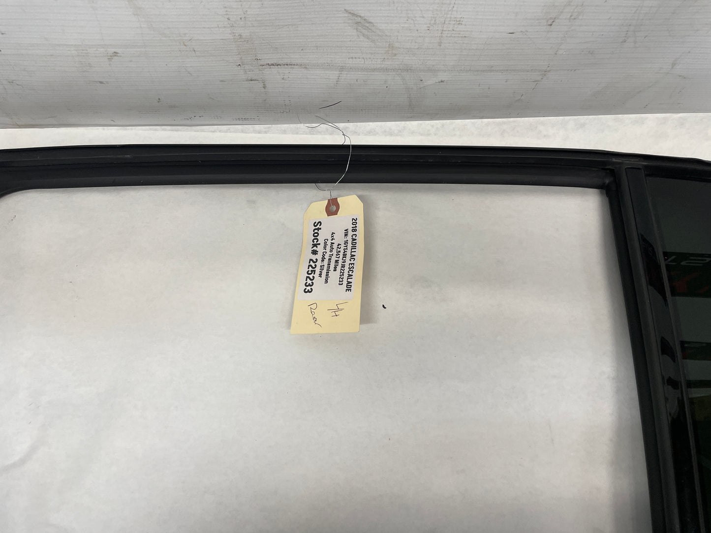 2018 Cadillac Escalade LH Driver Rear Door Window Glass Weatherstrip OEM - Day's Parts Yard