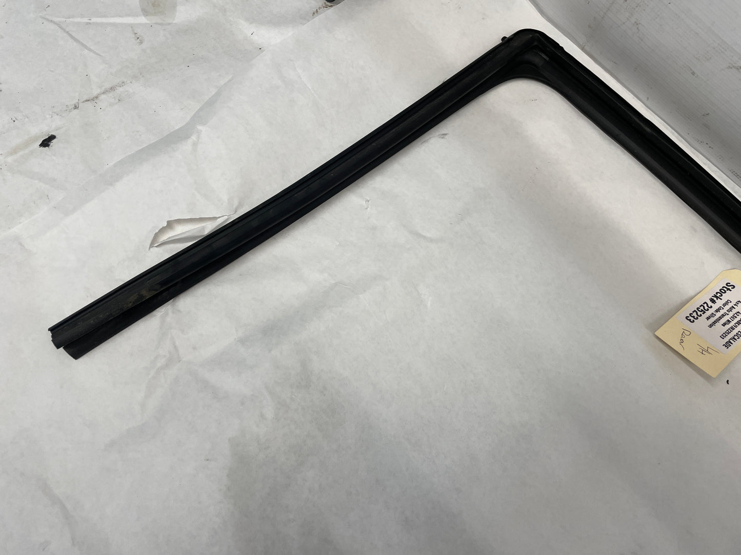 2018 Cadillac Escalade LH Driver Rear Door Window Glass Weatherstrip OEM - Day's Parts Yard