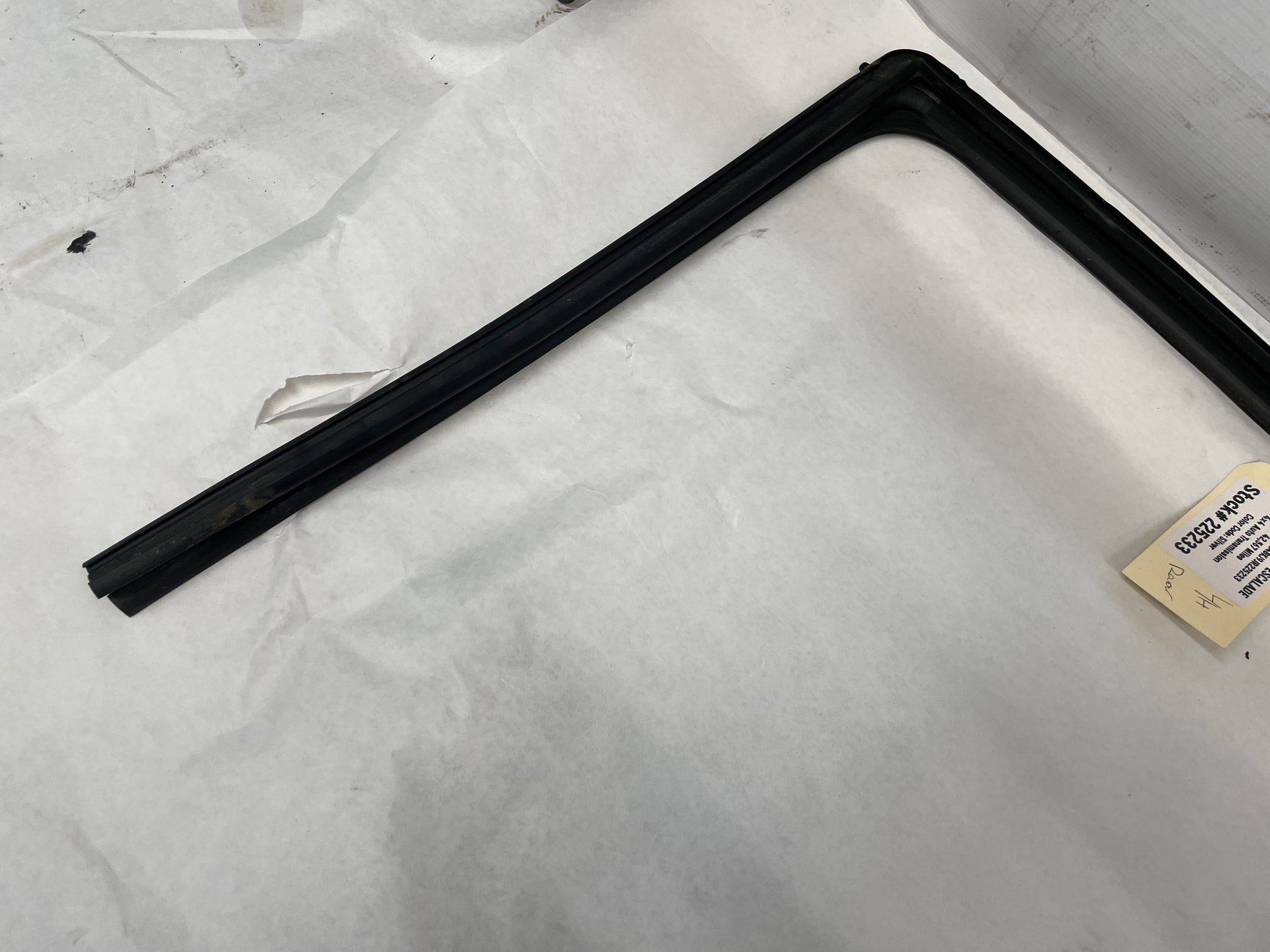 2018 Cadillac Escalade LH Driver Rear Door Window Glass Weatherstrip OEM - Day's Parts Yard