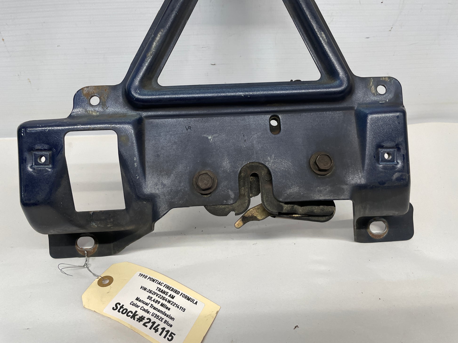 1998 Pontiac Firebird Formula Trans Am Hood Latch Bracket OEM - Day's Parts Yard