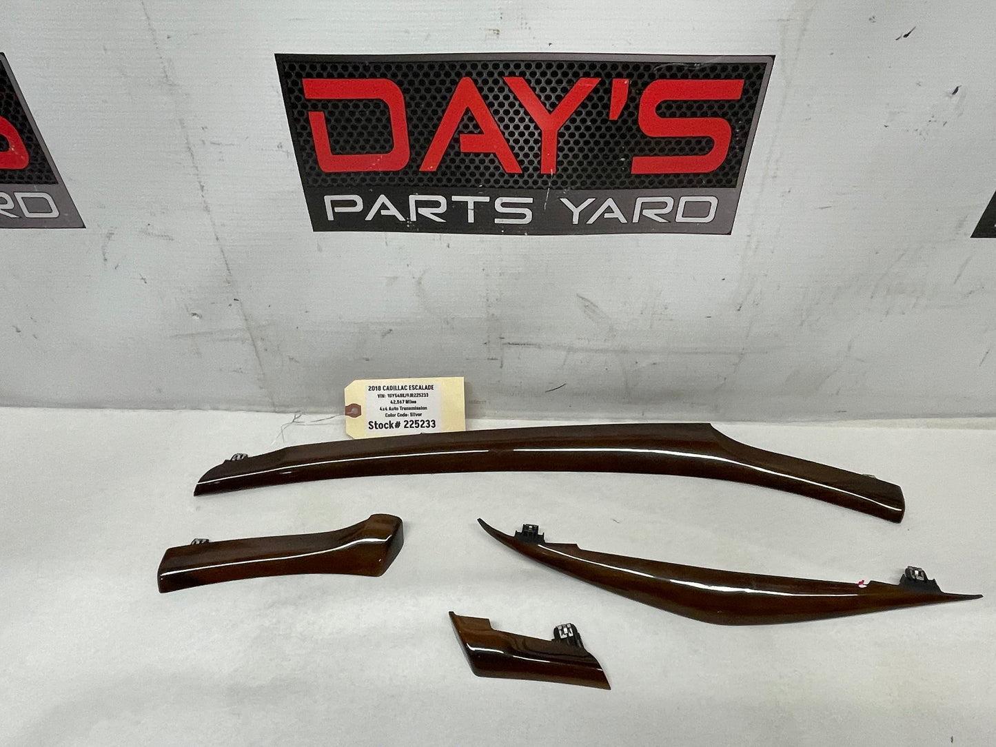 2018 Cadillac Escalade Dash Wood Grain Trim Panels Set OEM