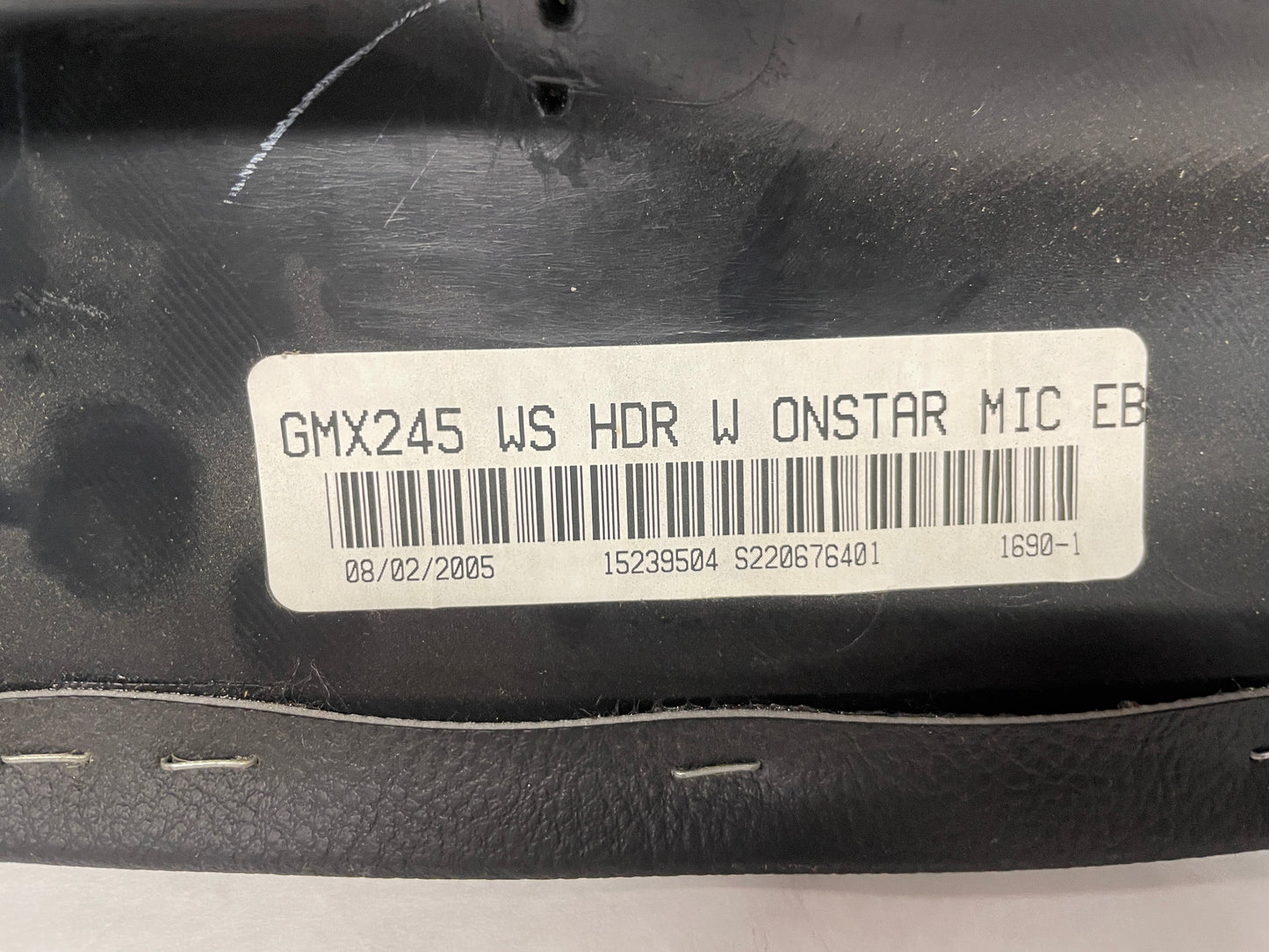 2005 Chevy C6 Corvette Convertible Front Windshield Interior Header Trim Cover Panel OEM - Day's Parts Yard