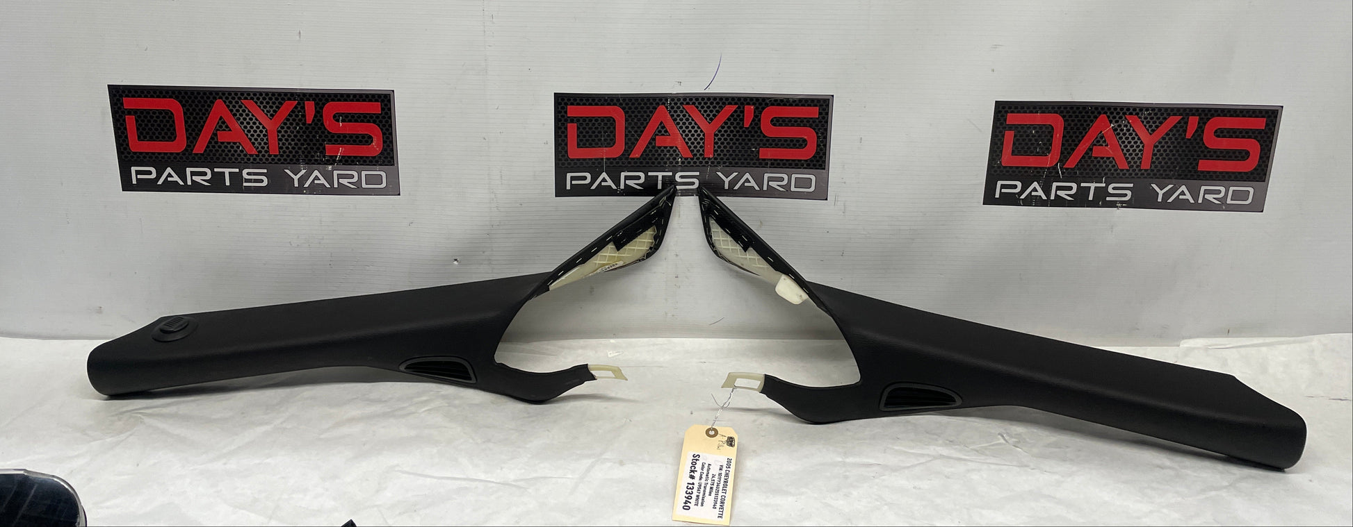 2005 Chevy C6 Corvette RH & LH Interior A Pillar Trim Panels Black OEM - Day's Parts Yard