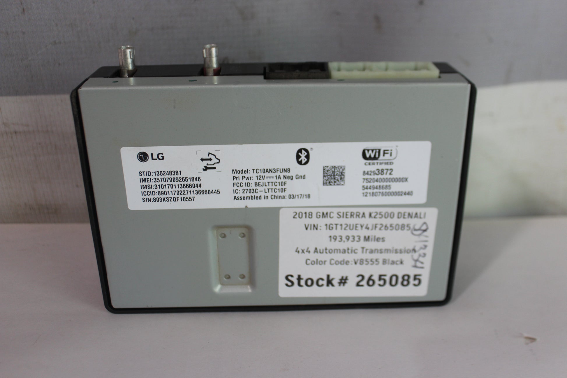 2018 GMC Sierra K2500 Denali Bluetooth Communication Module OEM - Day's Parts Yard