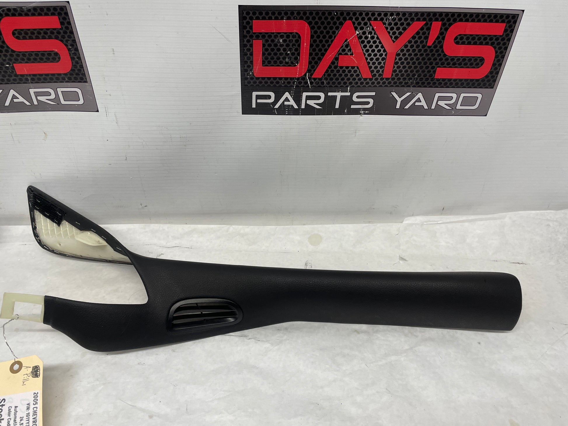 2005 Chevy C6 Corvette RH & LH Interior A Pillar Trim Panels Black OEM - Day's Parts Yard