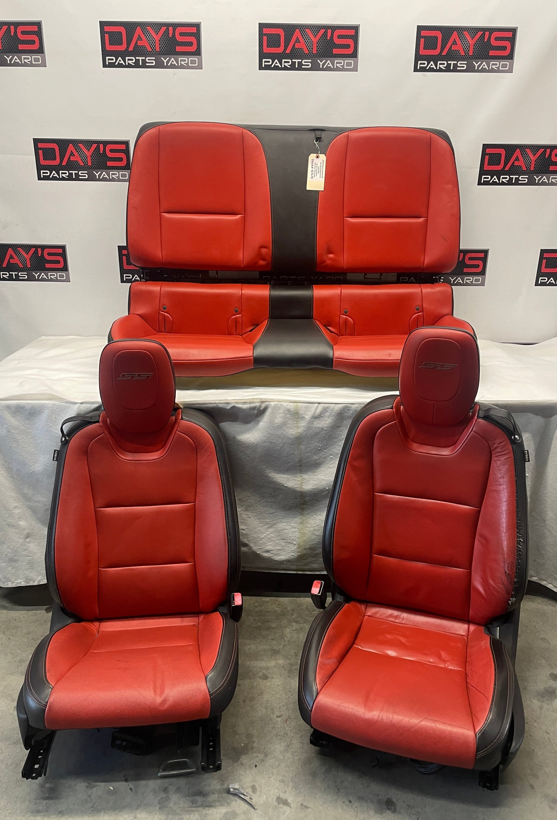 2010 Chevy Camaro SS Orange Seats Fronts and Rears OEM - Day's Parts Yard