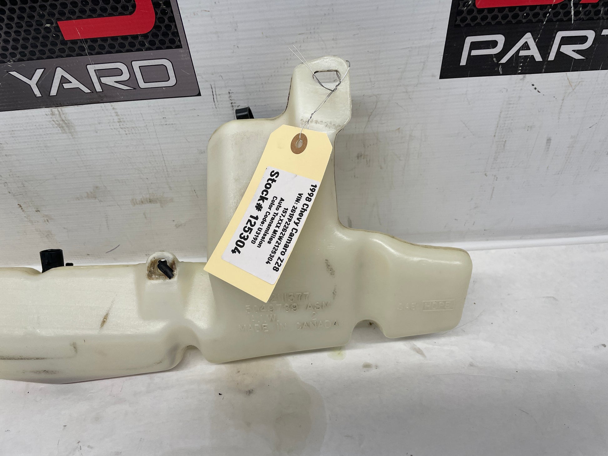 1998 Chevy Camaro Z28 Windshield Washer Fluid Reservoir Bottle Tank OEM - Day's Parts Yard