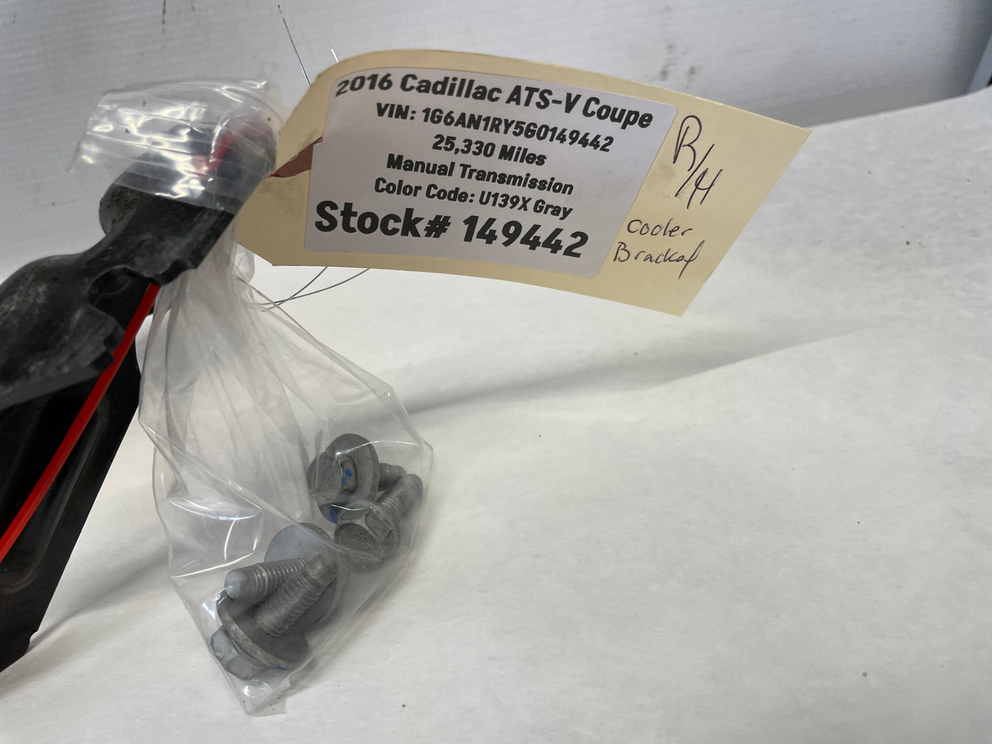 2016 Cadillac ATS-V Coupe RH Passenger Auxiliary Aux Charge Cooler Brackets OEM