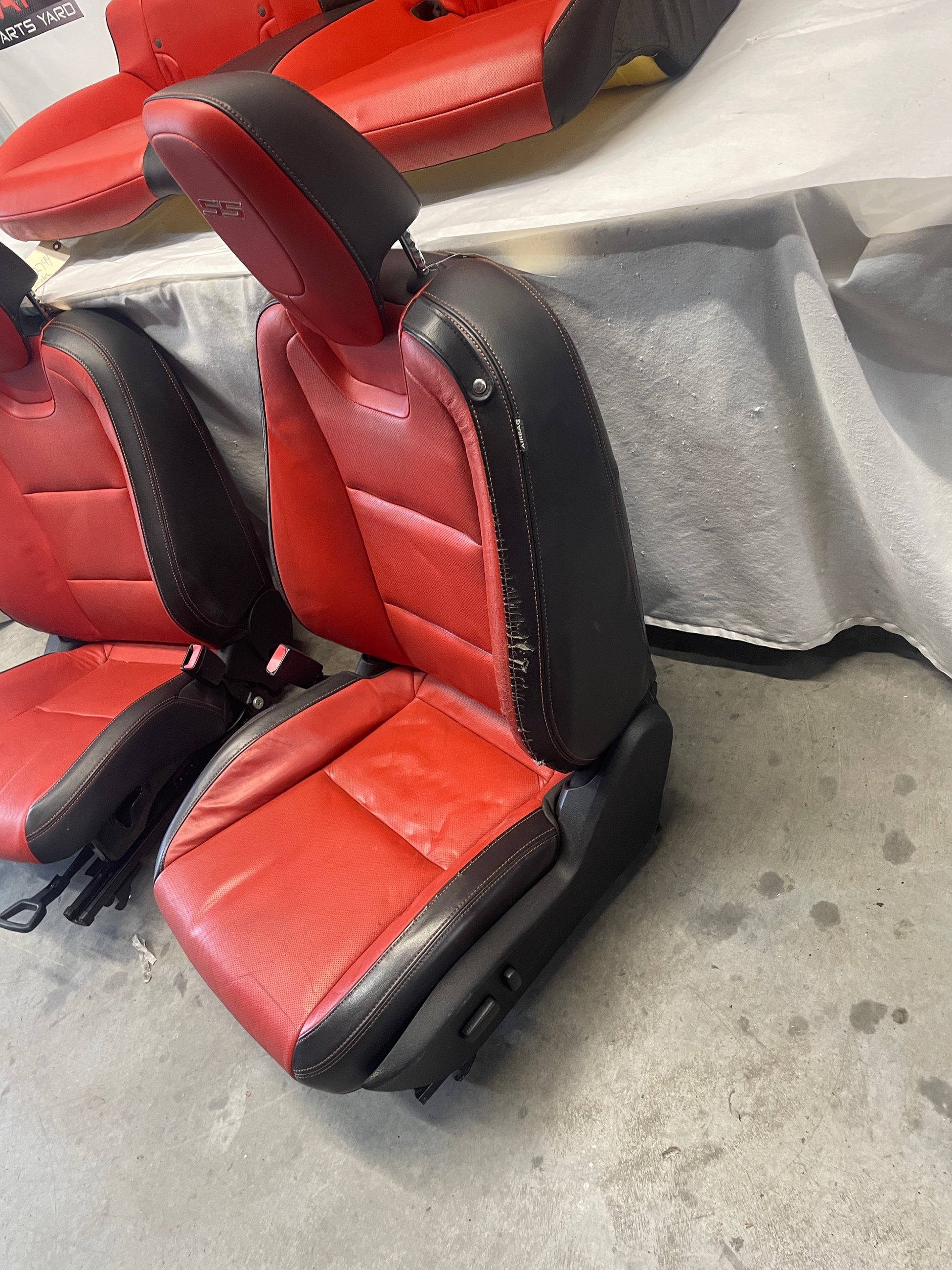 2010 Chevy Camaro SS Orange Seats Fronts and Rears OEM - Day's Parts Yard