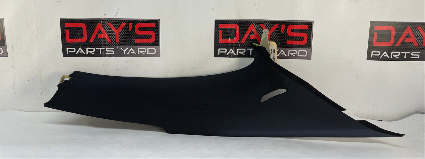 2005 Pontiac GTO LH Driver Rear Interior Quarter C Pillar Seat Belt Cover Trim Panel OEM - Day's Parts Yard
