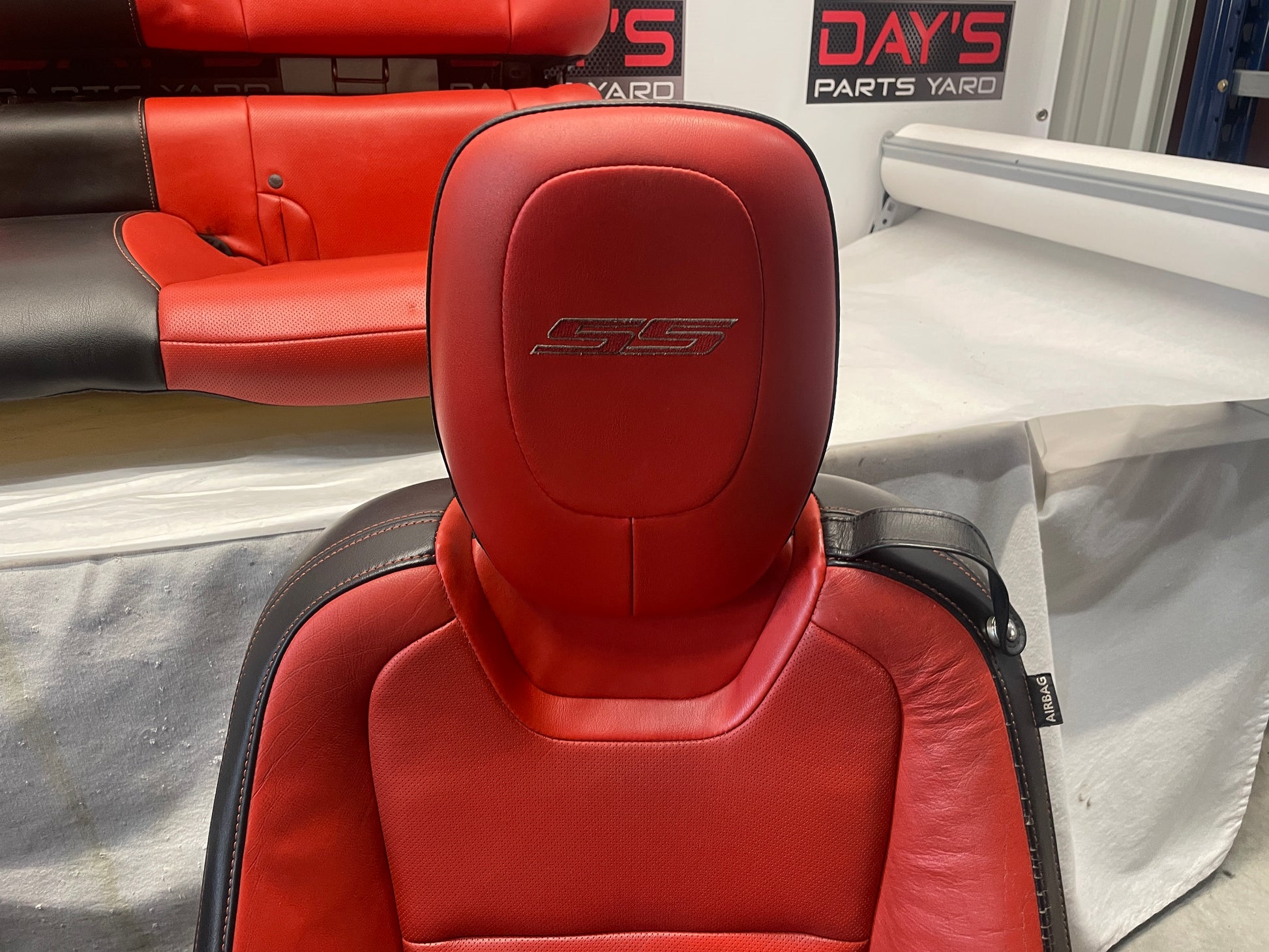 2010 Chevy Camaro SS Orange Seats Fronts and Rears OEM - Day's Parts Yard