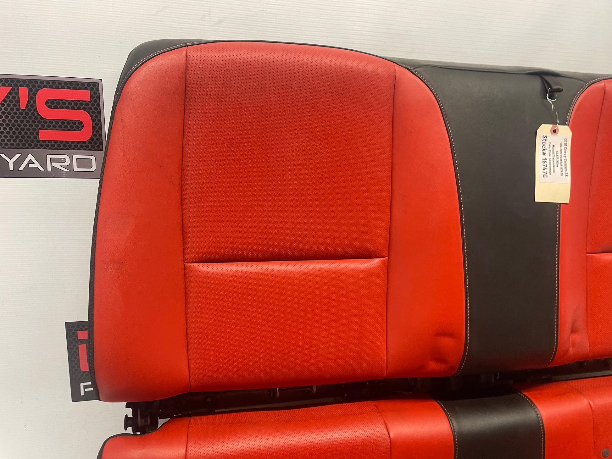 2010 Chevy Camaro SS Orange Seats Fronts and Rears OEM - Day's Parts Yard