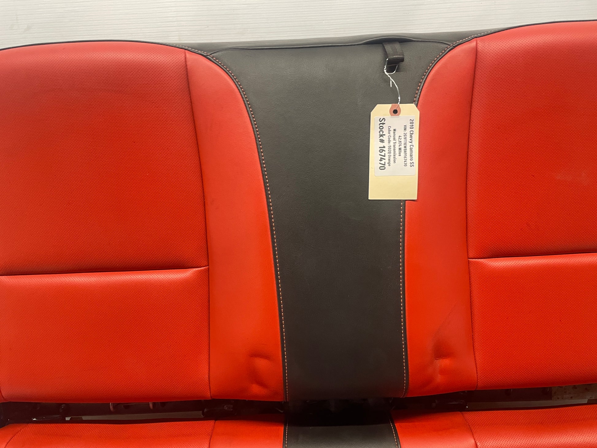 2010 Chevy Camaro SS Orange Seats Fronts and Rears OEM - Day's Parts Yard
