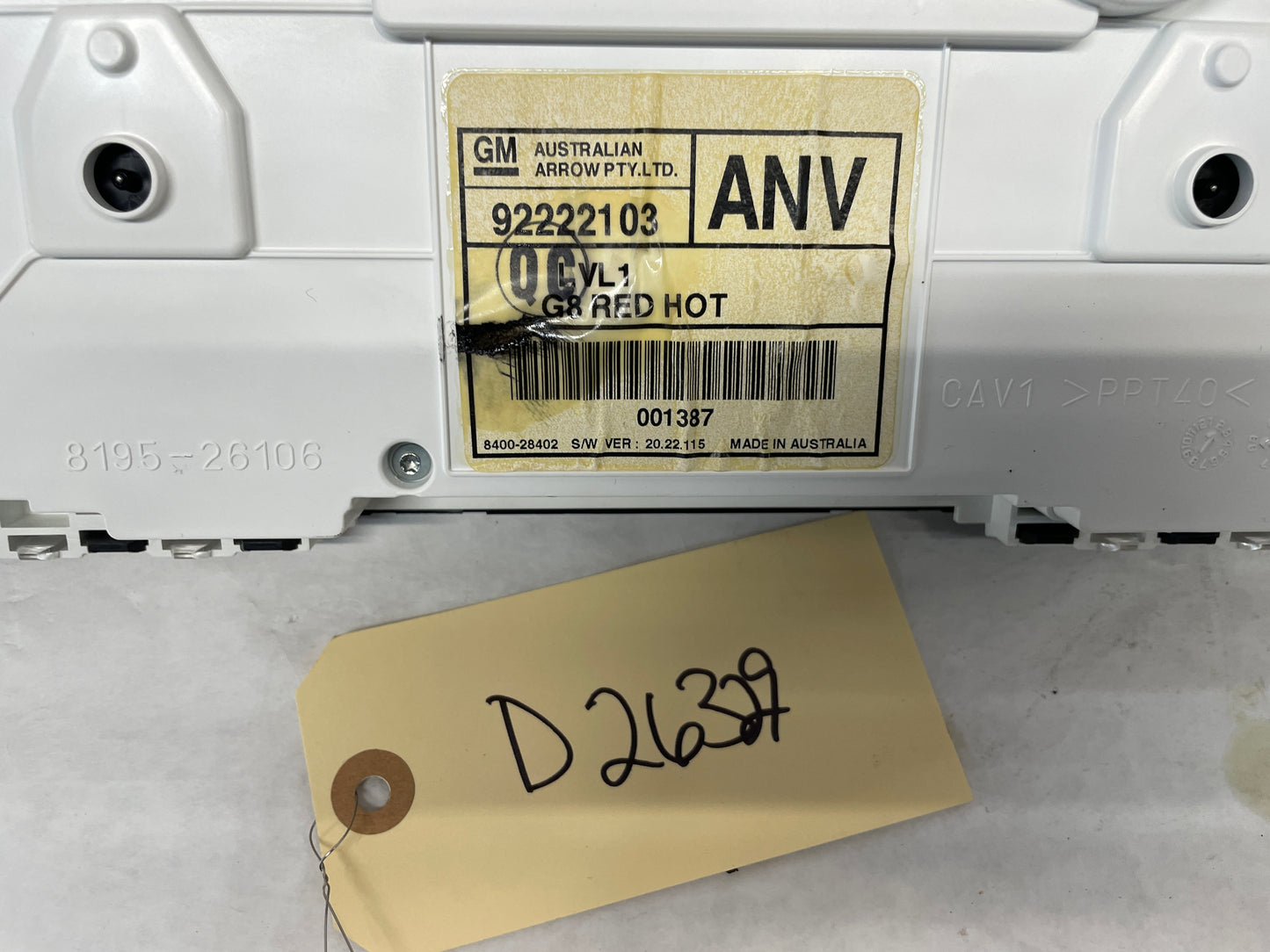 2009 Pontiac G8 GT Gauge Cluster Speedometer OEM - Day's Parts Yard