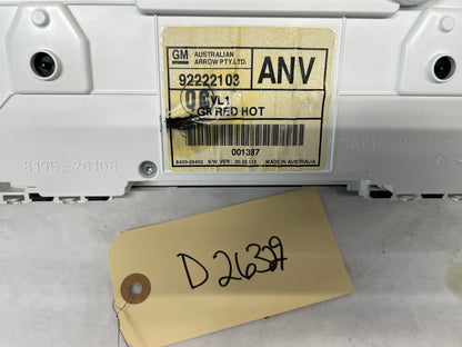 2009 Pontiac G8 GT Gauge Cluster Speedometer OEM - Day's Parts Yard