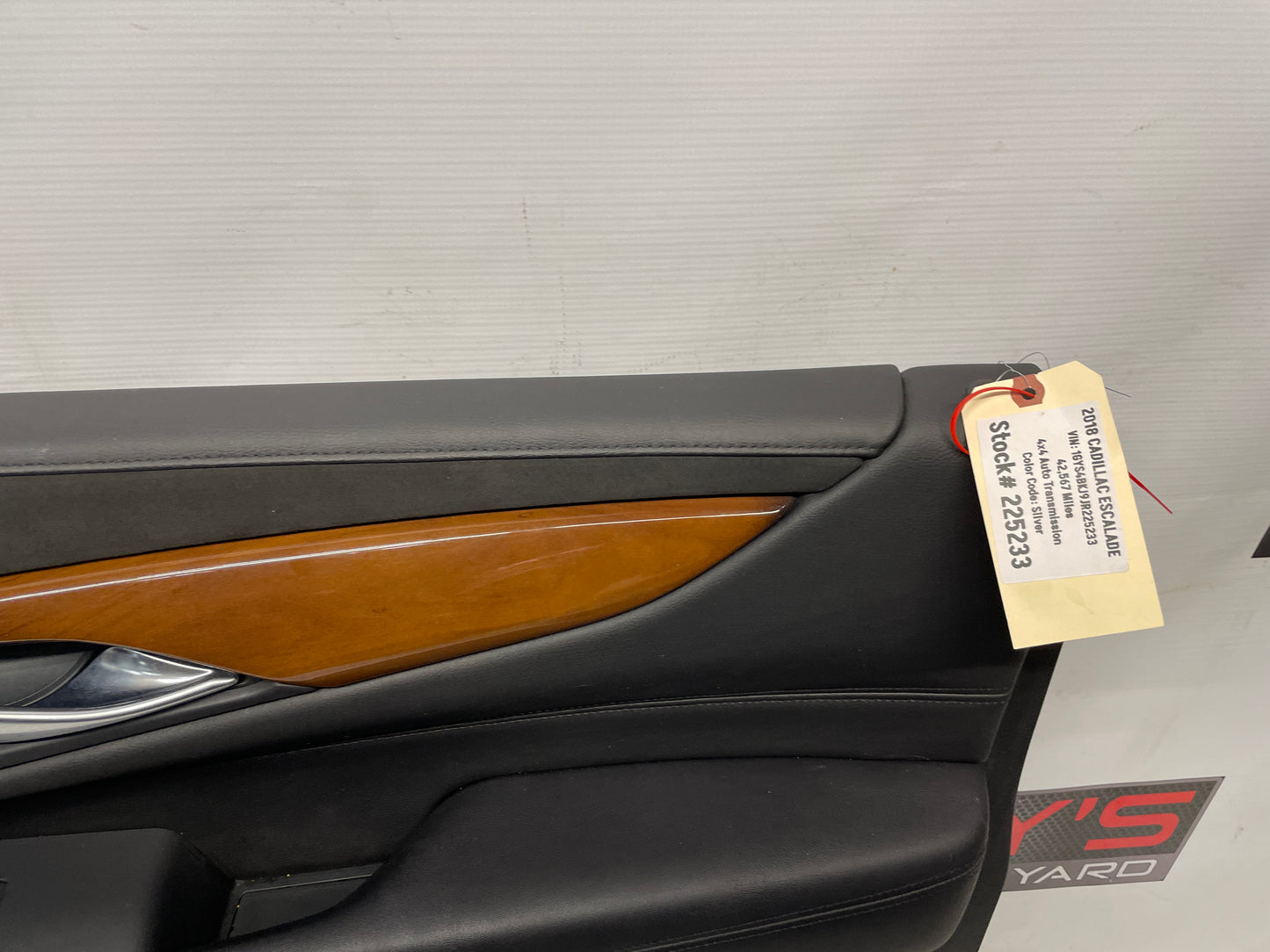 2018 Cadillac Escalade RH Passenger Front Interior Door Panel Trim OEM