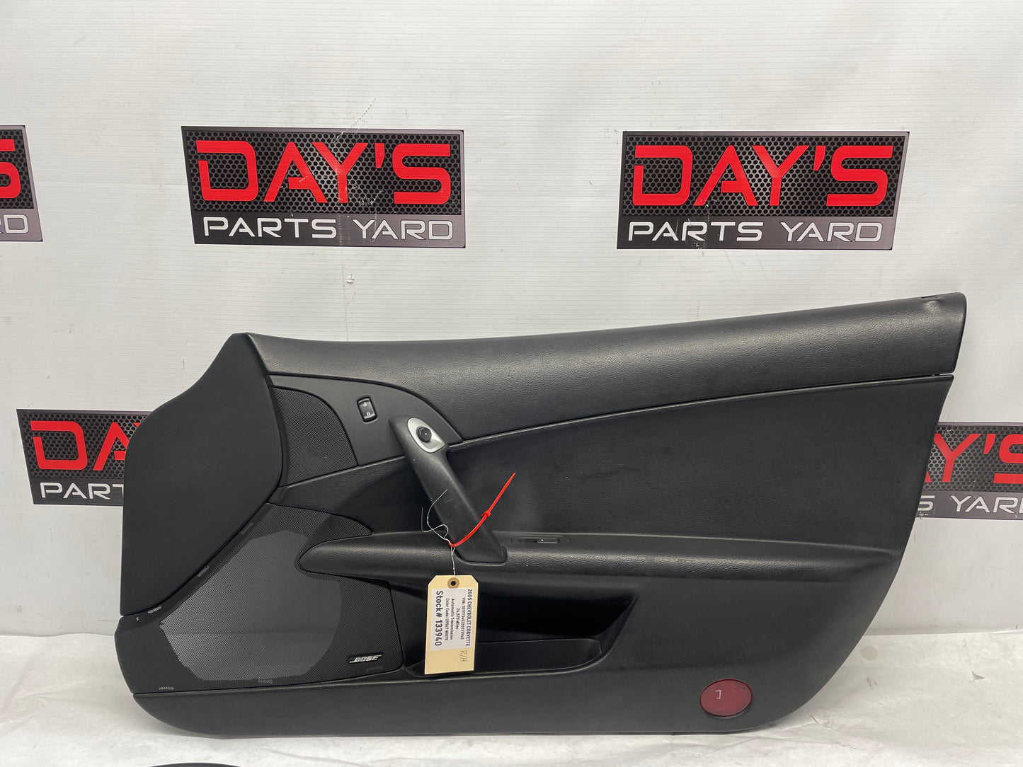 2005 Chevy C6 Corvette RH Passenger Front Interior Door Panel Trim OEM - Day's Parts Yard