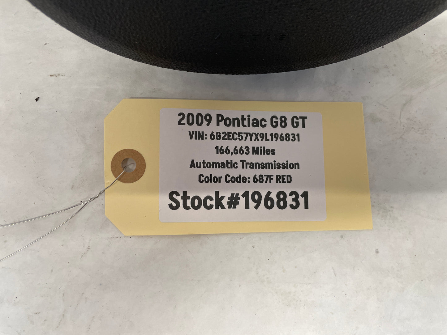2009 Pontiac G8 GT Steering Wheel Airbag Air Bag OEM - Day's Parts Yard