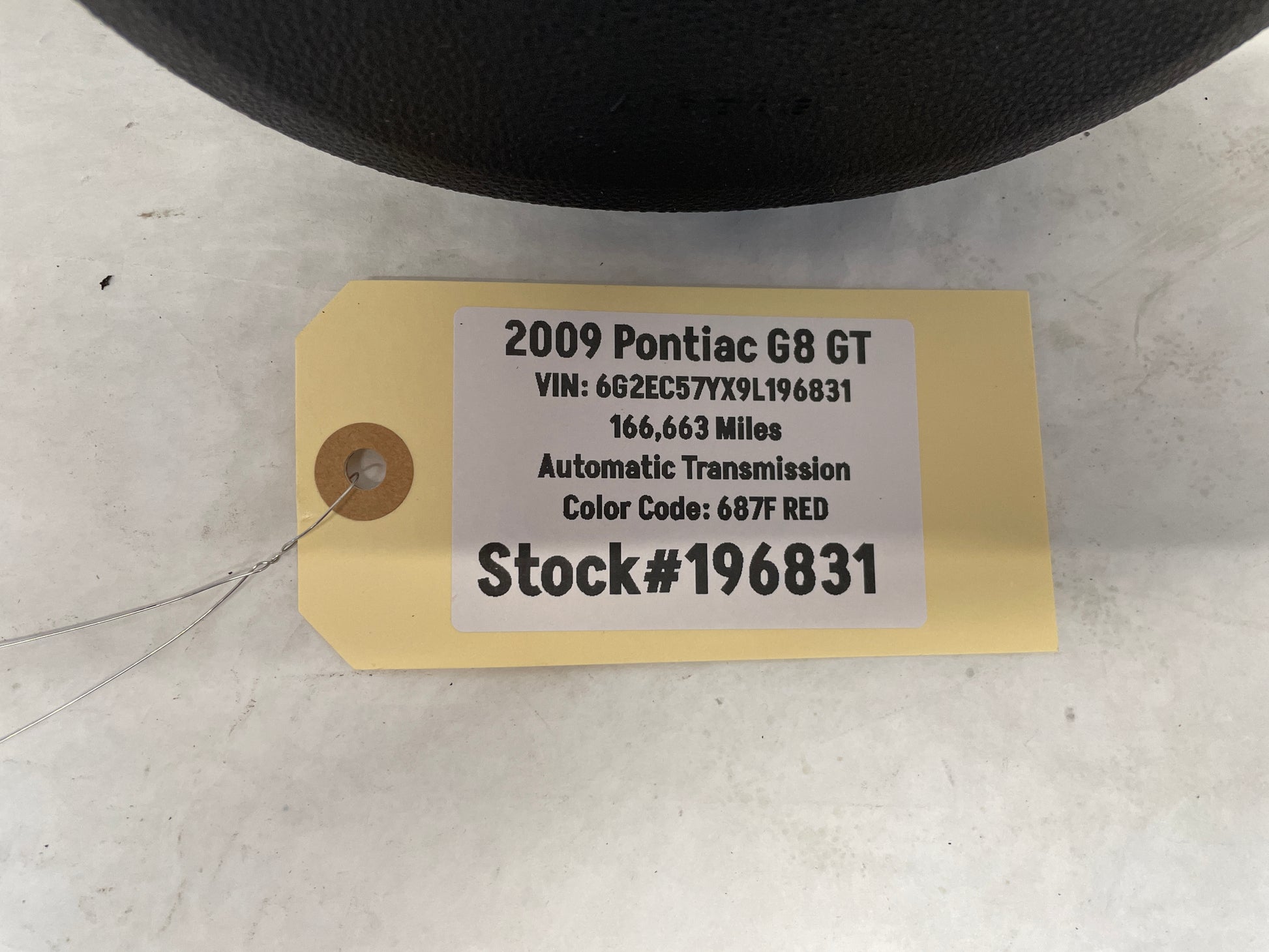 2009 Pontiac G8 GT Steering Wheel Airbag Air Bag OEM - Day's Parts Yard