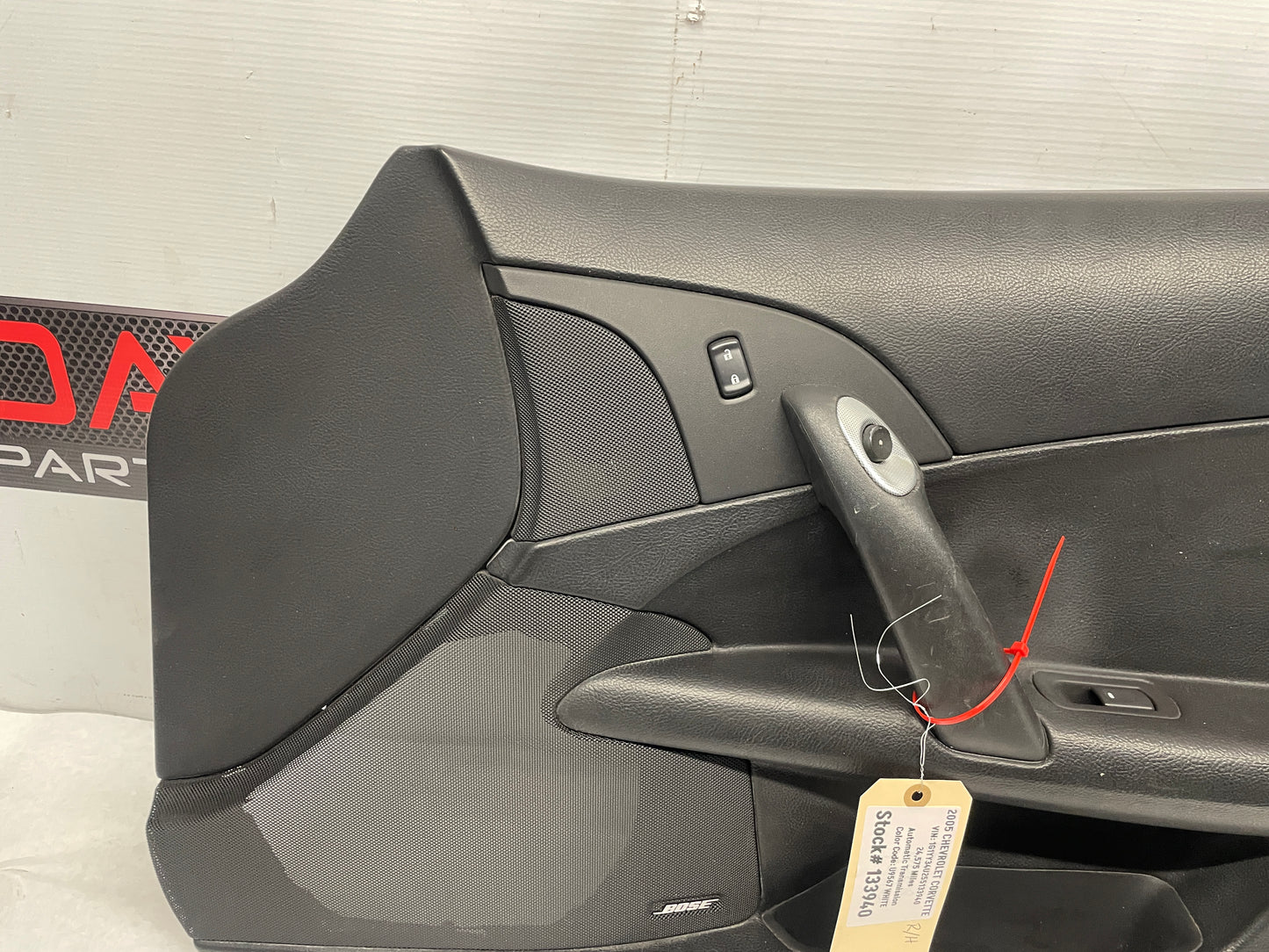 2005 Chevy C6 Corvette RH Passenger Front Interior Door Panel Trim OEM - Day's Parts Yard