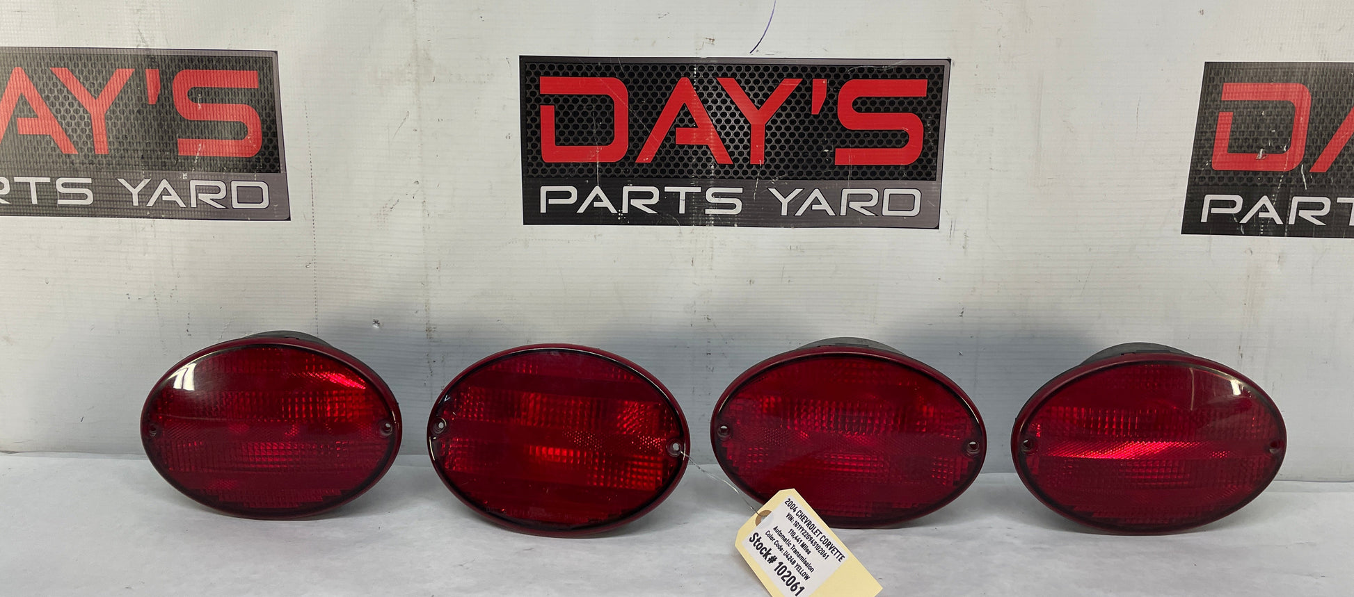 2004 Chevy C5 Corvette RH & LH Inner & Outer Taillight Tail Light Lamp Set OEM - Day's Parts Yard