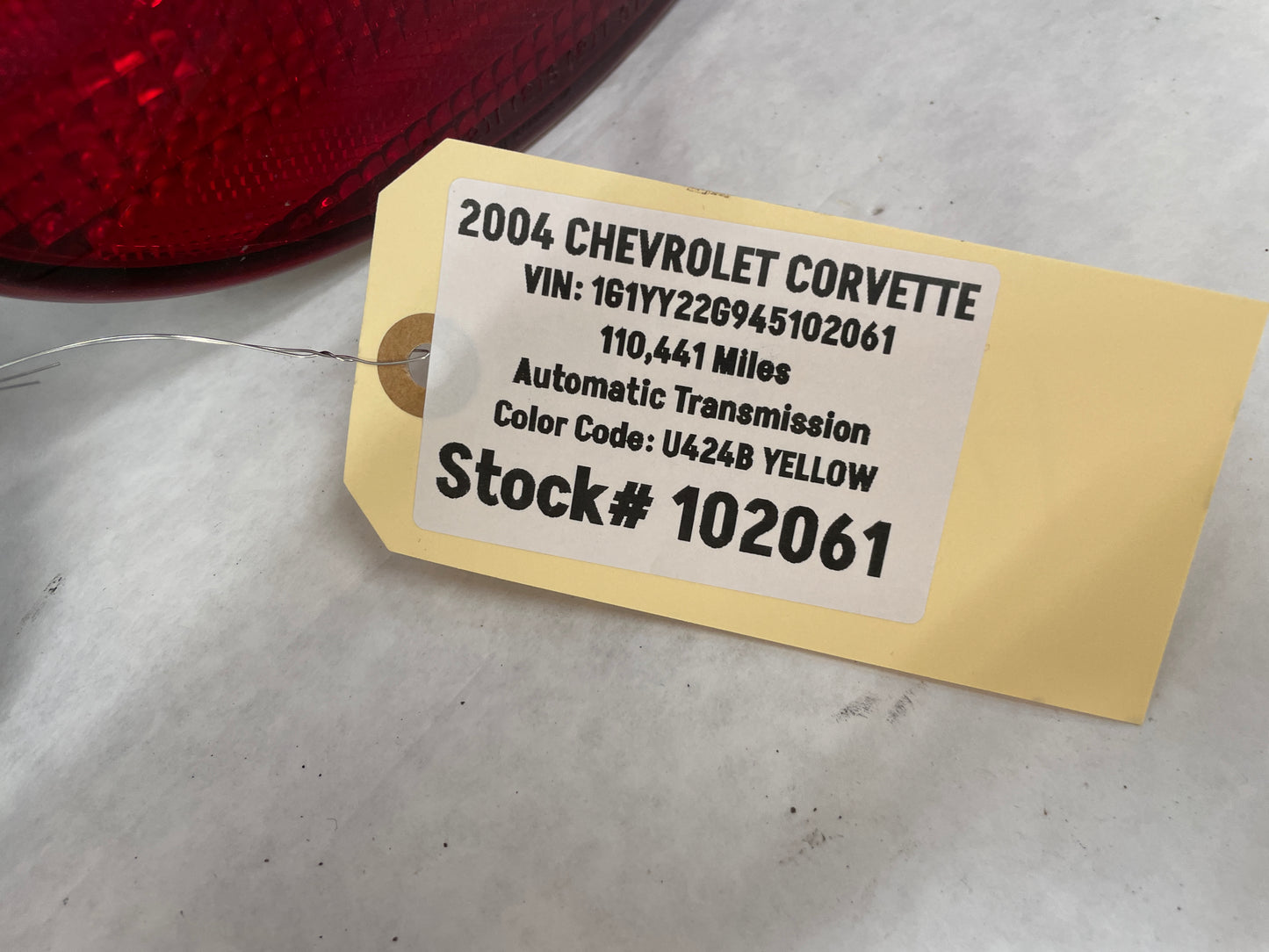 2004 Chevy C5 Corvette RH & LH Inner & Outer Taillight Tail Light Lamp Set OEM - Day's Parts Yard