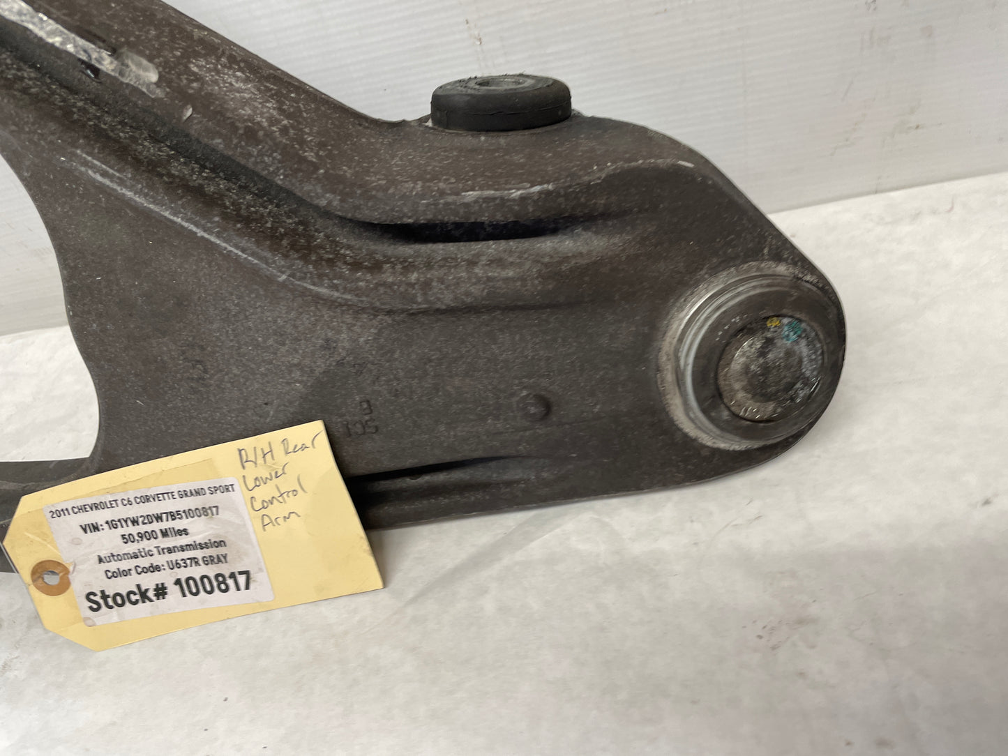 2011 Chevy C6 Corvette Grand Sport RH Passenger Rear Lower Control Arm OEM - Day's Parts Yard