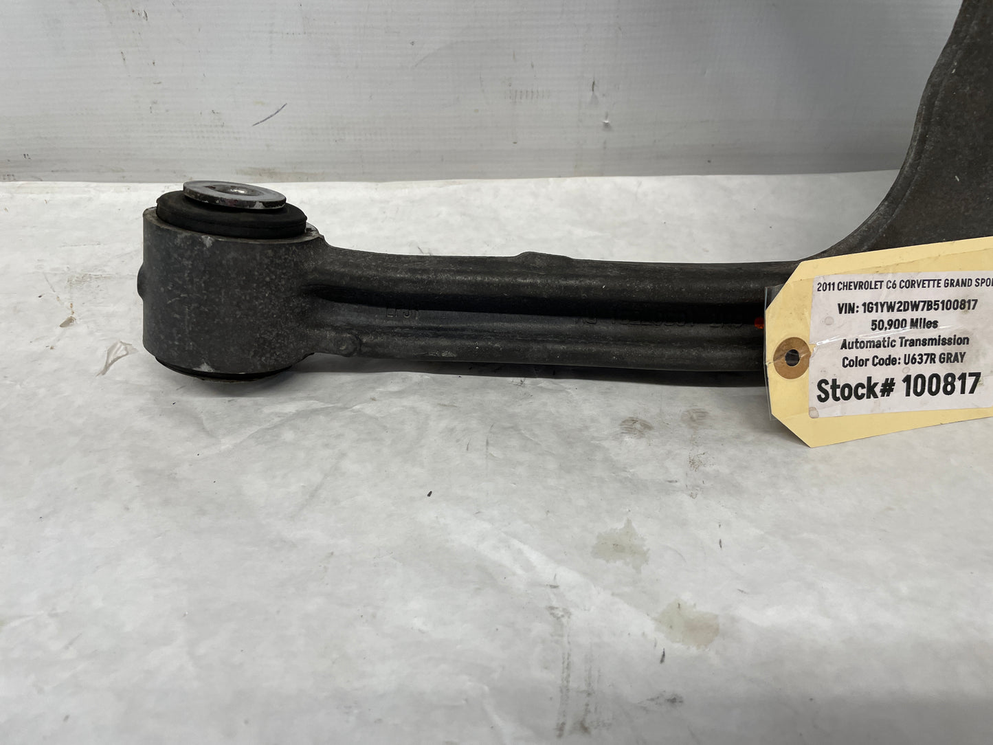 2011 Chevy C6 Corvette Grand Sport RH Passenger Rear Lower Control Arm OEM - Day's Parts Yard