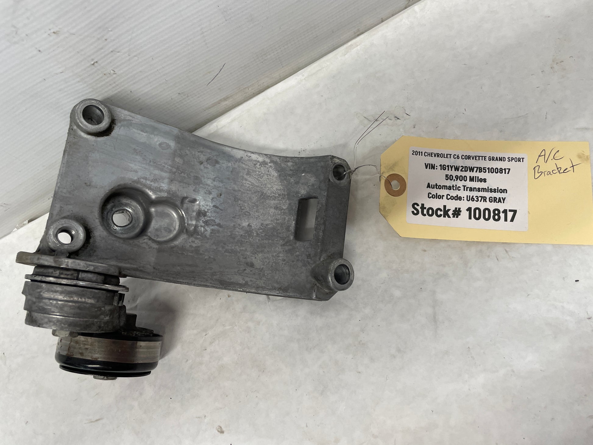2011 Chevy C6 Corvette Grand Sport A/C Air Conditioner Compressor Bracket OEM - Day's Parts Yard