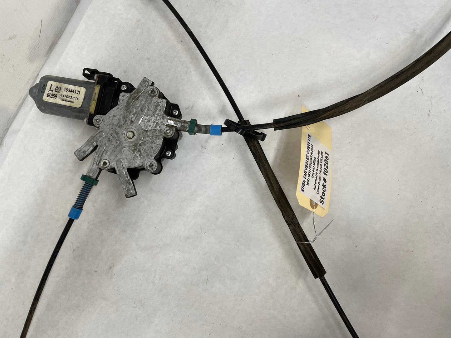 2004 Chevy C5 Corvette LH Driver Front Window Regulator w/ Motor OEM - Day's Parts Yard