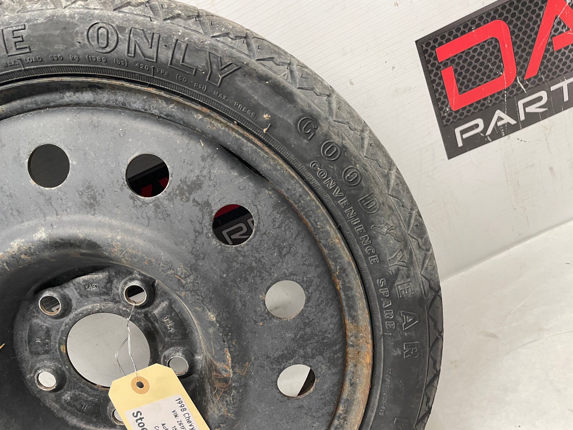 1998 Chevy Camaro Z28 Compact Spare Wheel & Tire OEM - Day's Parts Yard